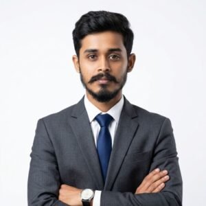 Create professional headshot on a white background from this attached photo 11
